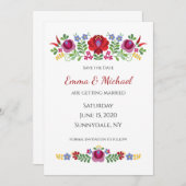 Hongaars design rode paprika's save the date (Voorkant / Achterkant)