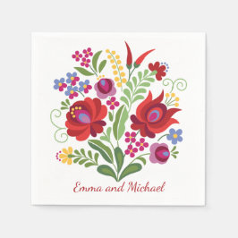 Hongaars design rode paprika's servet