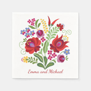 Hongaars design rode paprika's servet