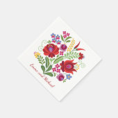 Hongaars design rode paprika's servet (Hoek)