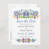 Hongaars Design Violet Bloemen Bruiloft Aankondigingskaart (Voorkant / Achterkant)