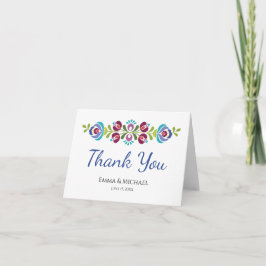 Hongaars Design Violet Bloemen Bruiloft Kaart