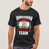 Hongaars Drink team Funny Hungary Flag Beer Pa T-shirt (Voorkant)