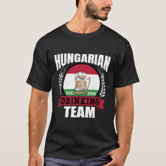 Hongaars Drink team Funny Hungary Flag Beer Pa T-shirt