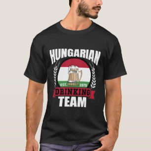 Hongaars Drink team Funny Hungary Flag Beer Pa T-shirt