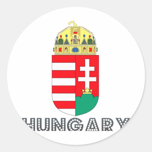 Hongaars embleem ronde sticker (Voorkant)