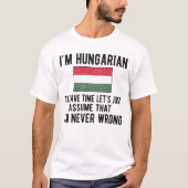 Hongaars erfgoed bevalt Hongaarse vlag T-shirt (Voorkant)
