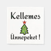 Hongaars feestdagen groeten servet (Voorkant)