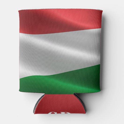 Hongaars Flag aangepaste monogram koelbox Blikjeskoeler (Voorkant)