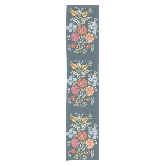 Hongaars Floral Pattern Korte Tafelloper (Voorkant)