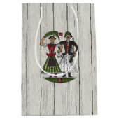 Hongaars Folk Art Bloemen en Rustiek Paar Medium Cadeauzakje (Voorkant)