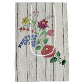 Hongaars Folk Art Bloemen en Rustiek Paar Medium Cadeauzakje (Achterkant)