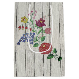 Hongaars Folk Art Bloemen en Rustiek Paar Medium Cadeauzakje