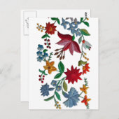 Hongaars Folkart Borduurwerk Briefkaart (Voorkant / Achterkant)