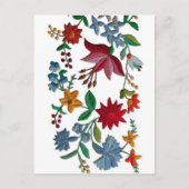 Hongaars Folkart Borduurwerk Briefkaart (Voorkant)