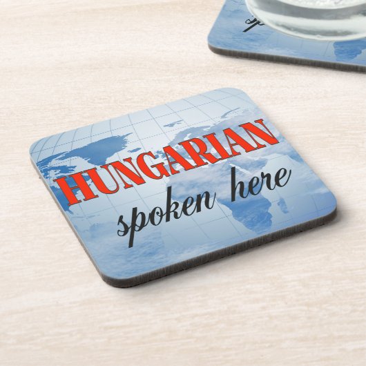 Hongaars gesproken hier troebele aarde bier onderzetter (Linkerzijde)