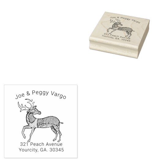 Hongaars Herten gepersonaliseerd Rubberstempel (Gestempeld)