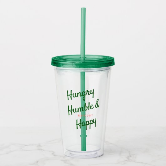Hongaars Humble & Happy Tumbler Acryl Drinkbeker (Voorkant)