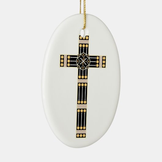 hongaars katholiek kruisbeeld godsymbool gestolen keramisch ornament (Rechts)