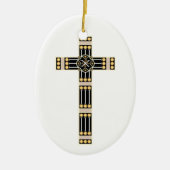 hongaars katholiek kruisbeeld godsymbool gestolen keramisch ornament (Voorkant)