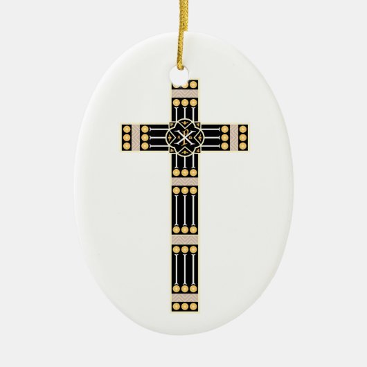hongaars katholiek kruisbeeld godsymbool gestolen keramisch ornament (Voorkant)