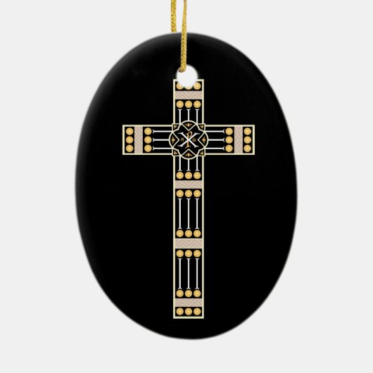 hongaars katholiek kruisbeeld godsymbool gestolen keramisch ornament (Achterkant)