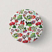 Hongaars Matyo bloemontwerp Ronde Button 3,2 Cm (Voorkant)