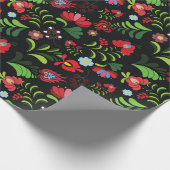 Hongaars Matyo Embroidery Design Cadeaupapier (Hoek)