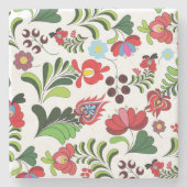 Hongaars Matyo Embroidery Pattern Stenen Onderzetter (Voorkant)