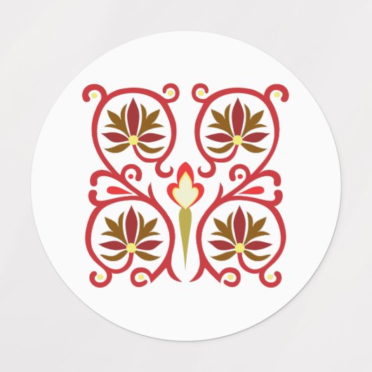 Hongaars oud volkspatroon labels (Design 2)