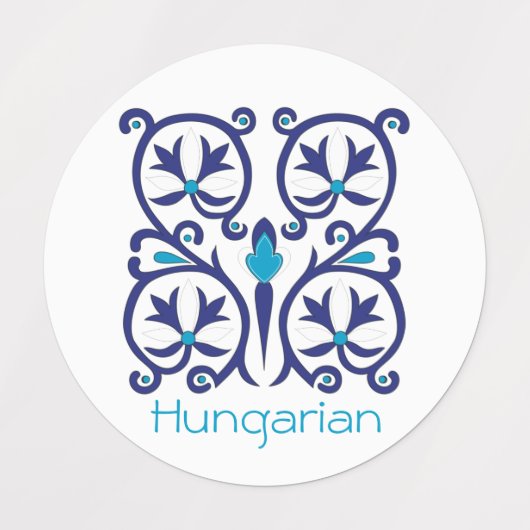 Hongaars oud volkspatroon labels (Design 1)