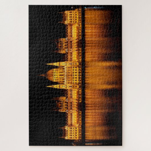 Hongaars parlement bij nacht legpuzzel (Verticaal)