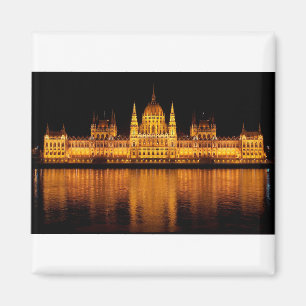 Hongaars parlement bij nacht magneet