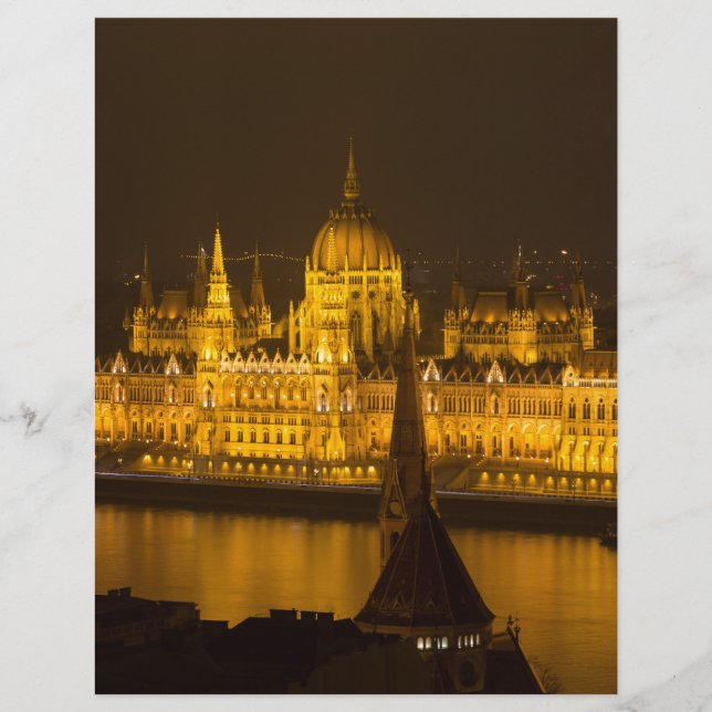 Hongaars parlement Boedapest 's nachts (Voorkant)