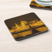 Hongaars parlement Boedapest 's nachts Drankjes Onderzetter (Linkerzijde)