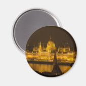 Hongaars parlement Boedapest 's nachts Magneet (Voorkant / Achterkant)