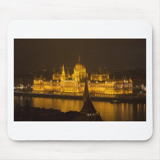 Hongaars parlement Boedapest 's nachts Muismat (Voorkant)
