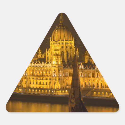 Hongaars parlement Boedapest 's nachts Sticker (Voorkant)