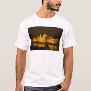 Hongaars parlement Boedapest 's nachts T-shirt