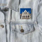 Hongaars parlement vierkante button 5,1 cm (In situ)