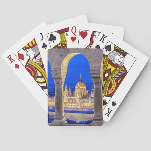 Hongaars Parlementsgebouw bij schemering Pokerkaarten (Achterkant)