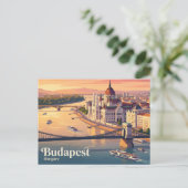 Hongaars Parlementsgebouw Hongarije Briefkaart (Staand voorkant)