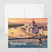Hongaars Parlementsgebouw Hongarije Briefkaart (Voorkant / Achterkant)
