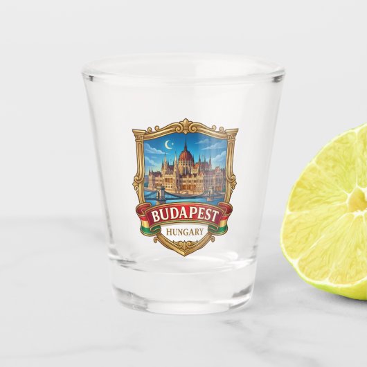 Hongaars Parlementsgebouw Hongarije Shot Glas (Voorkant)