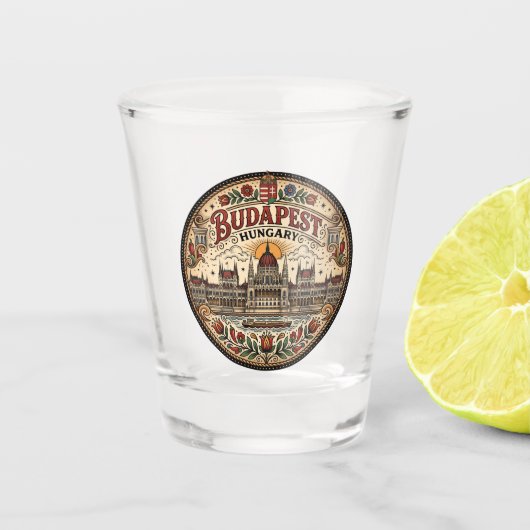 Hongaars Parlementsgebouw Hongarije Shot Glas (Voorkant)