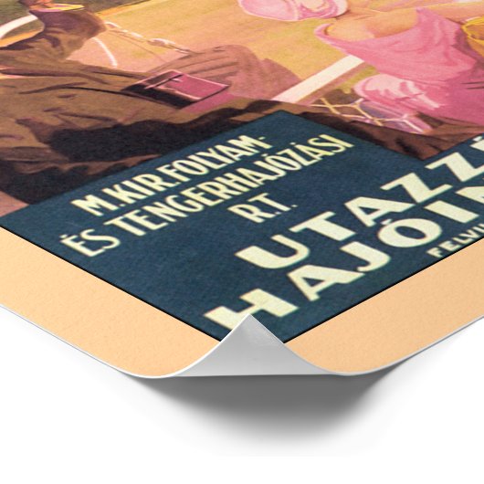 Hongaars Poster voor Donauveerboten (Hoek)