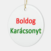 Hongaars prettig kerstfeest keramisch ornament (Links)