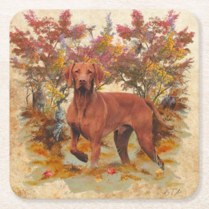 Hongaars Vizsla art Sierkussen Glass Onderzetter