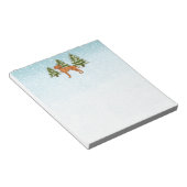 Hongaars Vizsla Dog In Sneeuwrijk Winterbos Schatt Notitieblok (Schuin)