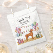 Hongaars Vizsla Dog Pastel Verjaardag Dank u Bedankzakje (Geknipt)